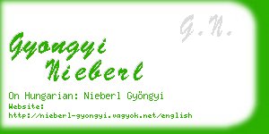 gyongyi nieberl business card